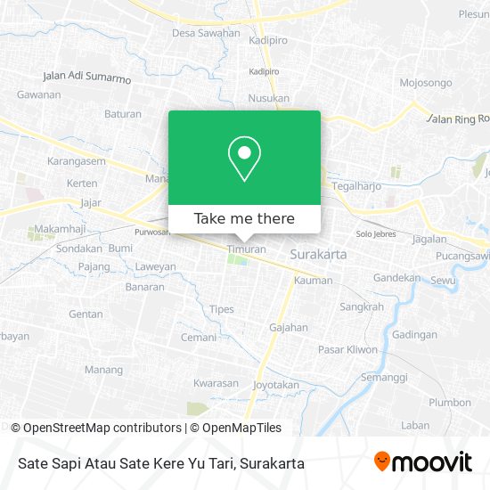 Sate Sapi Atau Sate Kere Yu Tari map