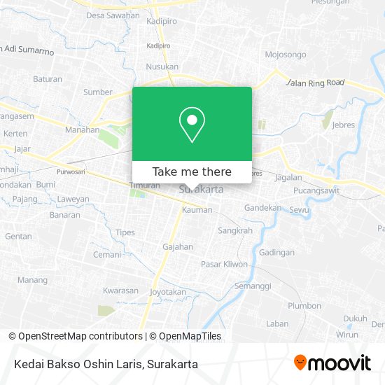 Kedai Bakso Oshin Laris map