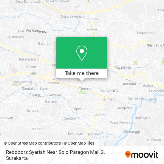 Reddoorz Syariah Near Solo Paragon Mall 2 map