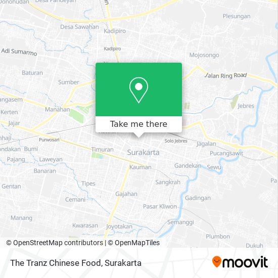 The Tranz Chinese Food map