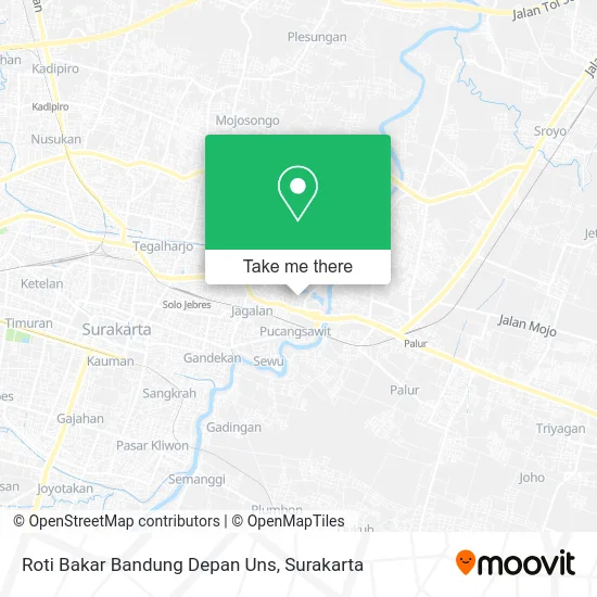 Roti Bakar Bandung Depan Uns map