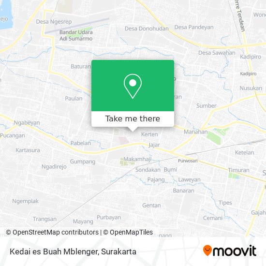 Kedai es Buah Mblenger map