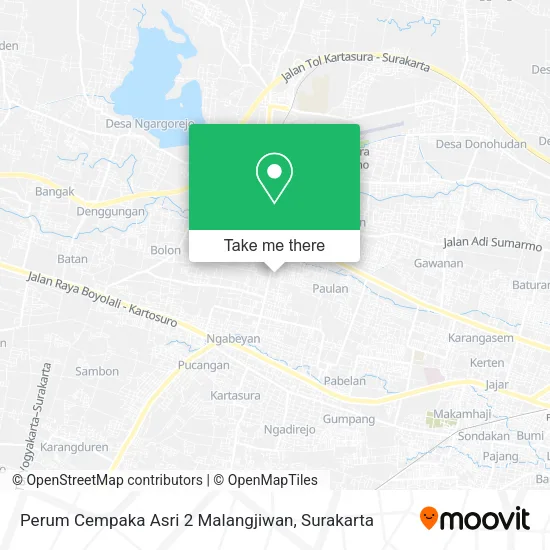 Perum Cempaka Asri 2 Malangjiwan map