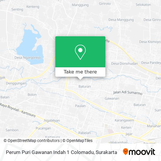 Perum Puri Gawanan Indah 1 Colomadu map