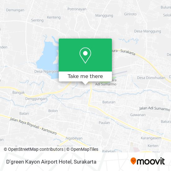 D'green Kayon Airport Hotel map