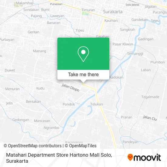 Matahari Department Store Hartono Mall Solo map
