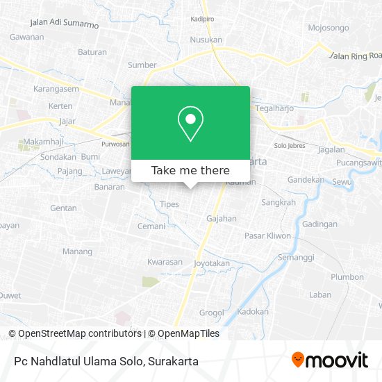 Pc Nahdlatul Ulama Solo map