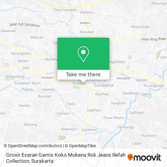 Grosir Eceran Gamis Koko Mukena Rok Jeans Refah Collection map