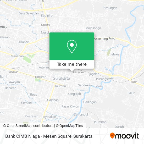 Bank CIMB Niaga - Mesen Square map