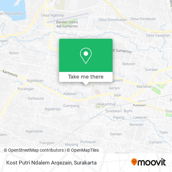 Kost Putri Ndalem Arqezain map