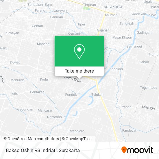 Bakso Oshin RS Indriati map