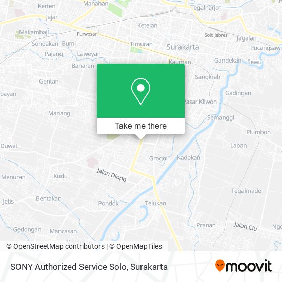 SONY Authorized Service Solo map