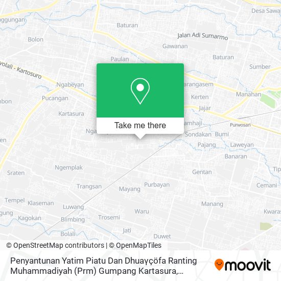 Penyantunan Yatim Piatu Dan Dhuaγçöfa Ranting Muhammadiyah (Prm) Gumpang Kartasura map