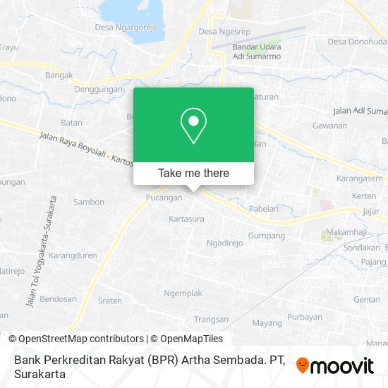 Bank Perkreditan Rakyat (BPR) Artha Sembada. PT map