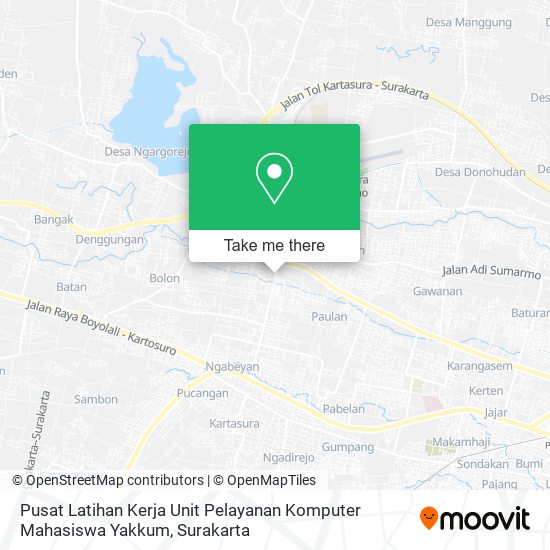 Pusat Latihan Kerja Unit Pelayanan Komputer Mahasiswa Yakkum map