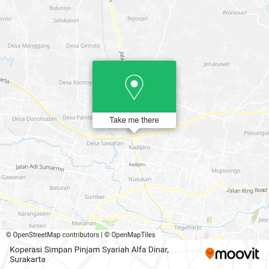 Koperasi Simpan Pinjam Syariah Alfa Dinar map