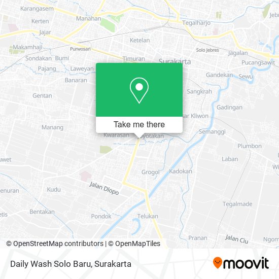 Daily Wash Solo Baru map