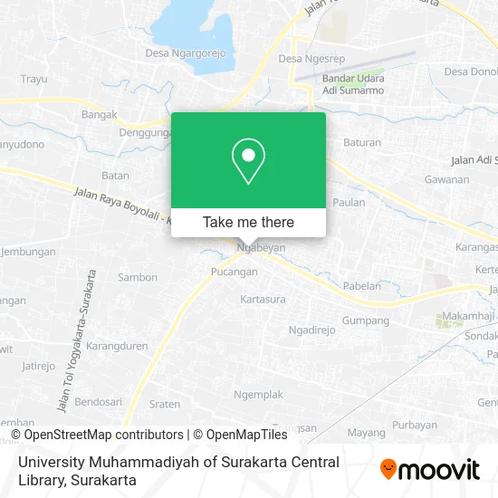 University Muhammadiyah of Surakarta Central Library map
