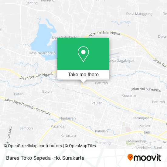 Bares Toko Sepeda -Ho map