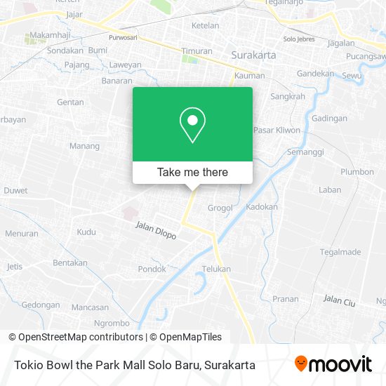 Tokio Bowl the Park Mall Solo Baru map
