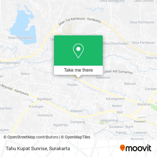 Tahu Kupat Sunrise map