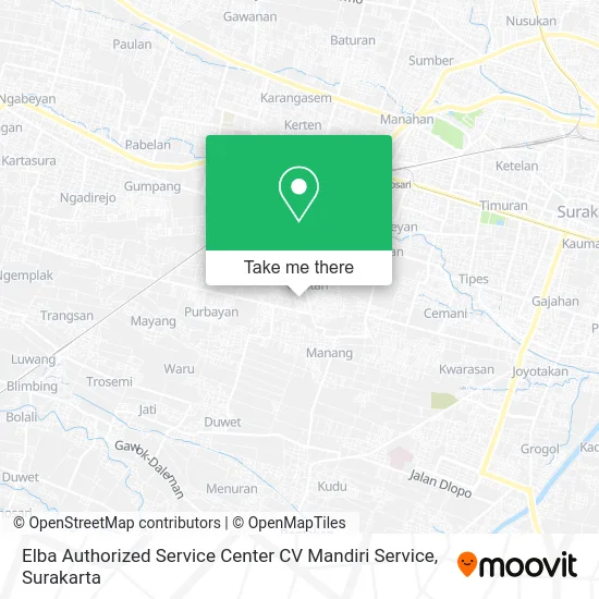 Elba Authorized Service Center CV Mandiri Service map