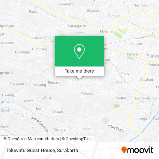 Teluwatu Guest House map