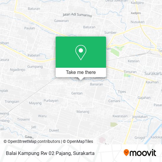 Balai Kampung Rw 02 Pajang map