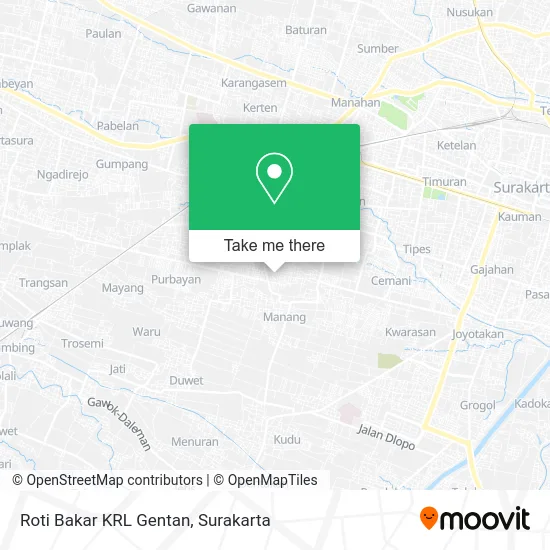 Roti Bakar KRL Gentan map