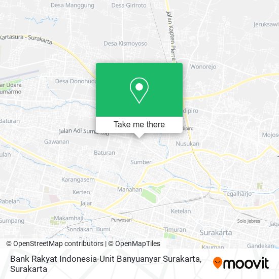 Bank Rakyat Indonesia-Unit Banyuanyar Surakarta map