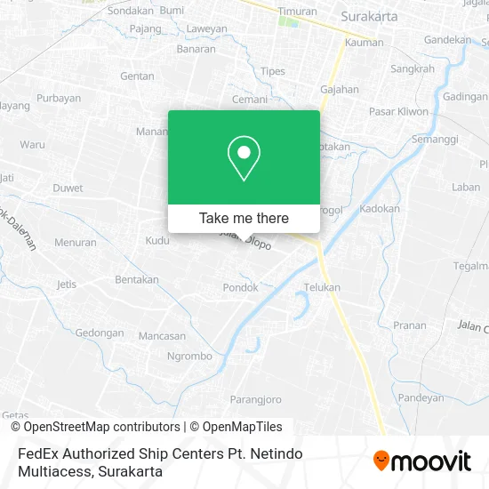 FedEx Authorized Ship Centers Pt. Netindo Multiacess map