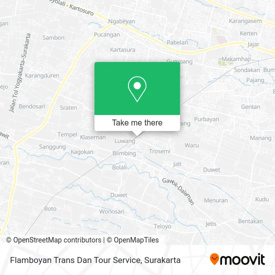 Flamboyan Trans Dan Tour Service map