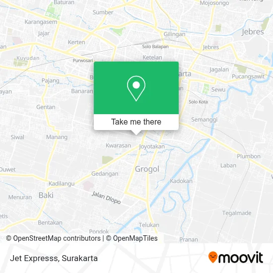 Jet Expresss map