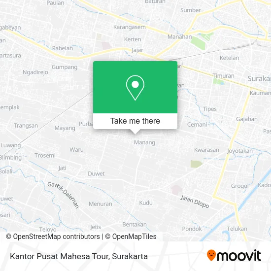 Kantor Pusat Mahesa Tour map