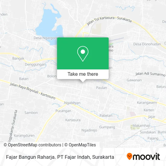 Fajar Bangun Raharja. PT Fajar Indah map