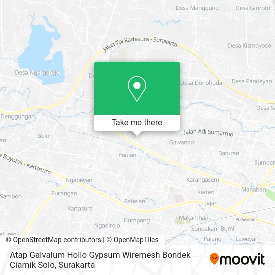 Atap Galvalum Hollo Gypsum Wiremesh Bondek Ciamik Solo map