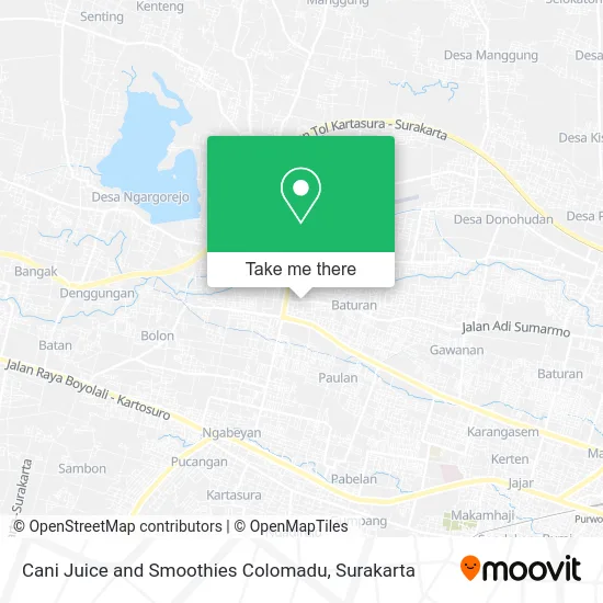 Cani Juice and Smoothies Colomadu map