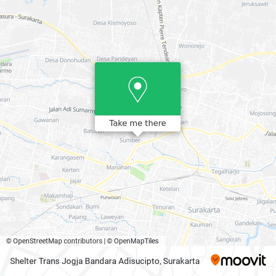 Shelter Trans Jogja Bandara Adisucipto map