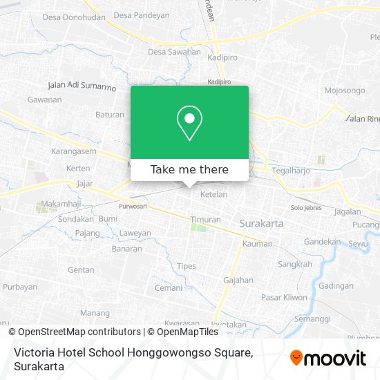 Victoria Hotel School Honggowongso Square map