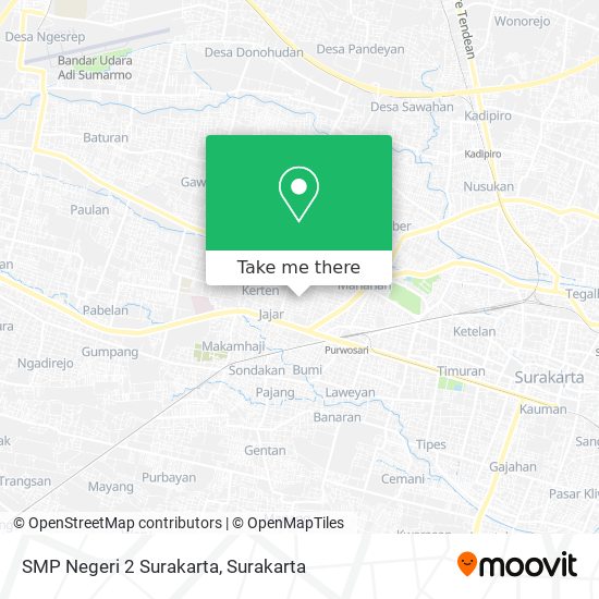 SMP Negeri 2 Surakarta map