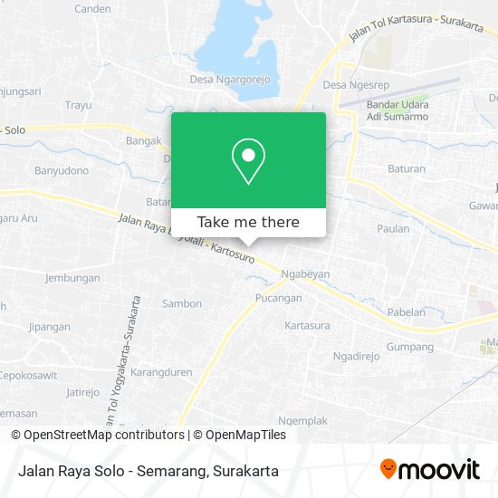 Jalan Raya Solo - Semarang map