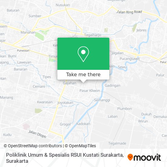 Poliklinik Umum & Spesialis RSUI Kustati Surakarta map
