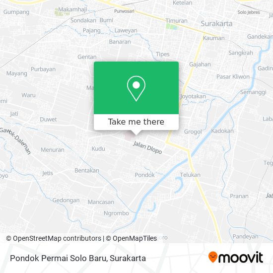 Pondok Permai Solo Baru map