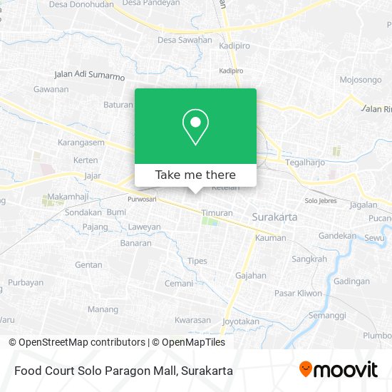 Food Court Solo Paragon Mall map