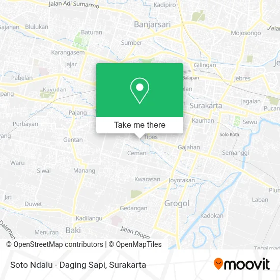 Soto Ndalu - Daging Sapi map