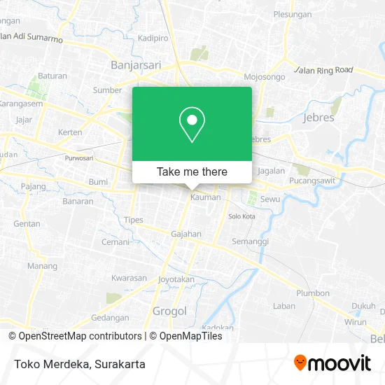 Toko Merdeka map