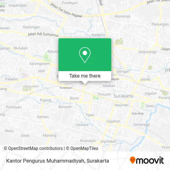 Kantor Pengurus Muhammadiyah map