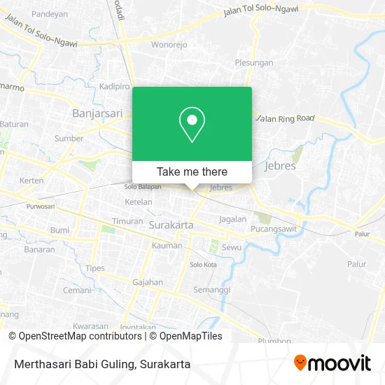Merthasari Babi Guling map