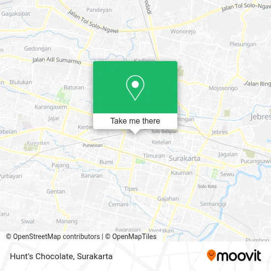 Hunt's Chocolate map