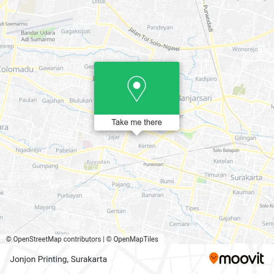Jonjon Printing map